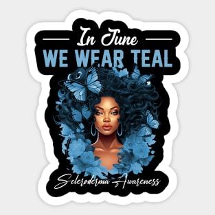 Women Afro Scleroderma Awareness Gift For Women Mother day Sticker